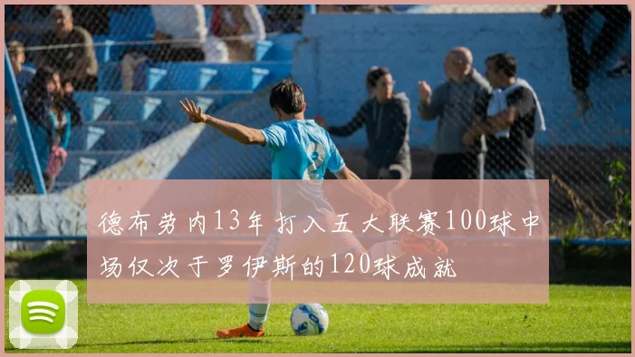 德布劳内13年打入五大联赛100球中场仅次于罗伊斯的120球成就